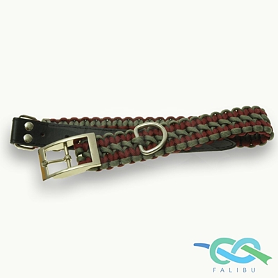 Obojek z paracordu solomon kaštanový