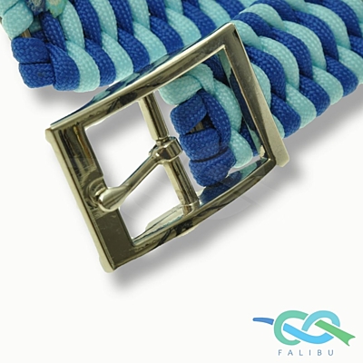 Obojek z paracordu trilobit modrý svítící